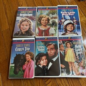 Shirley Temple Family Feature VHS Collection Set of 6 Excellent‎ Pre Owned